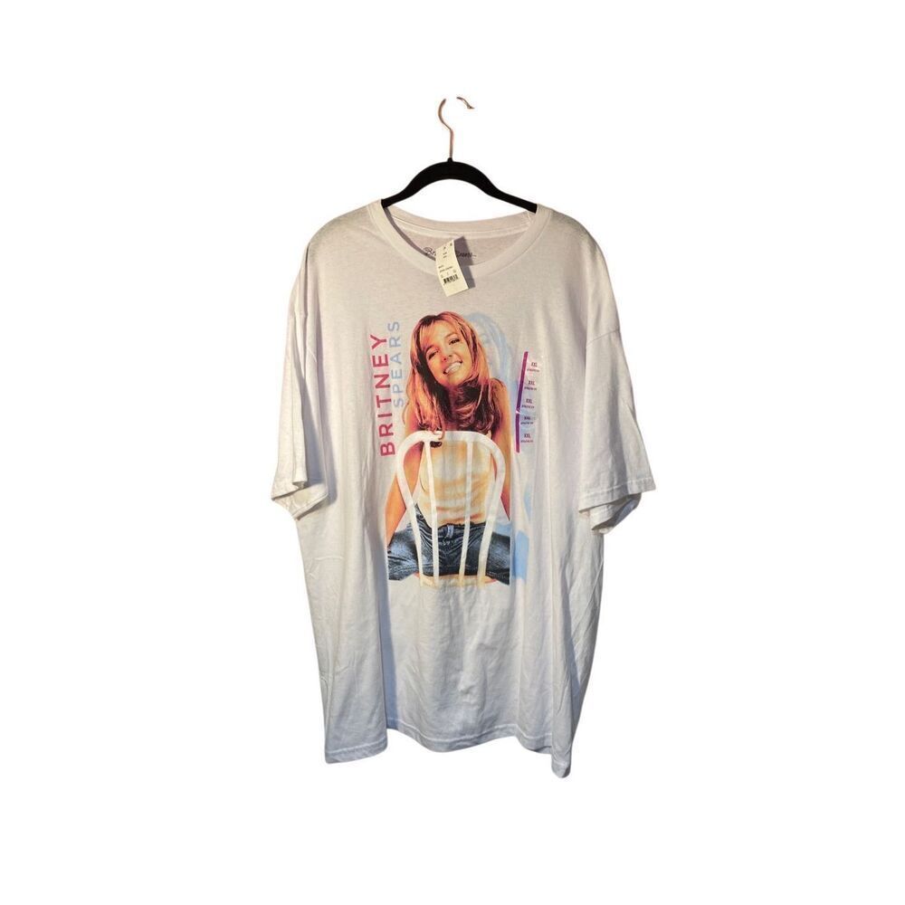 NWT Y2K Brittany Spears Reissued Unisex White Short Sleeve Tee S/XXL